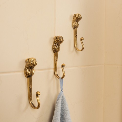 Pug. A charming brass dog leash holder. Choose your breed - Picture 6 of 14