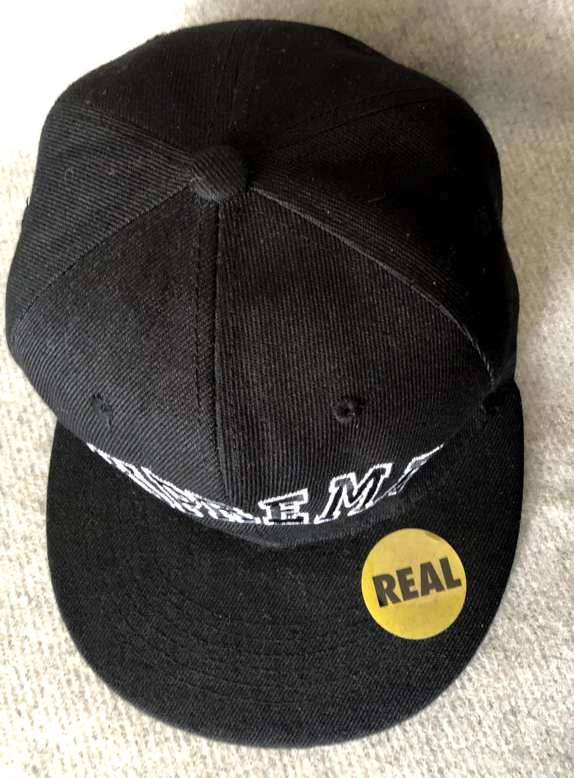 Baseball Cap Black Hat Polyester Adjustable EUC - image 2