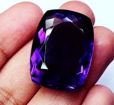 Cushion Cut Natural Purple Tanzanite 46.40 Ct Certified Loose Gemstone