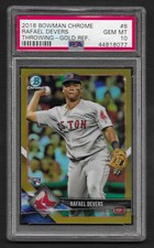 Rafael Devers 2018 Bowman Chrome Gold Refractor 18/50 #8 PSA 10
