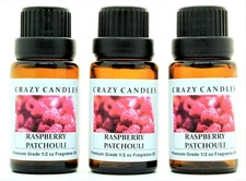3 Raspberry Patchouli 1/2oz Premium Grade Scented Fragrance Oil Crazy Candles