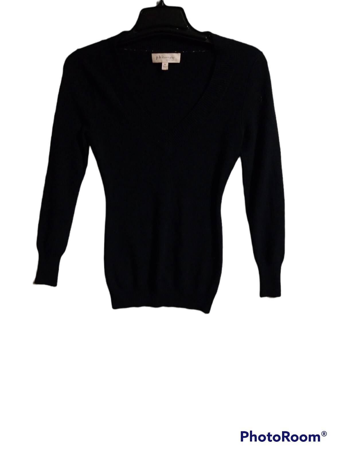 philosophy v neck sweater