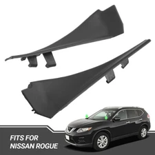 Front Windshield Wiper Side Cowl Extension Cover 2PCS Fit For 14-20 Nissan Rogue