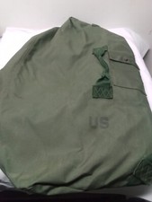 Military Duffle Bag, OD Green Nylon Sea Bag Carry Straps Army Duffel USGI