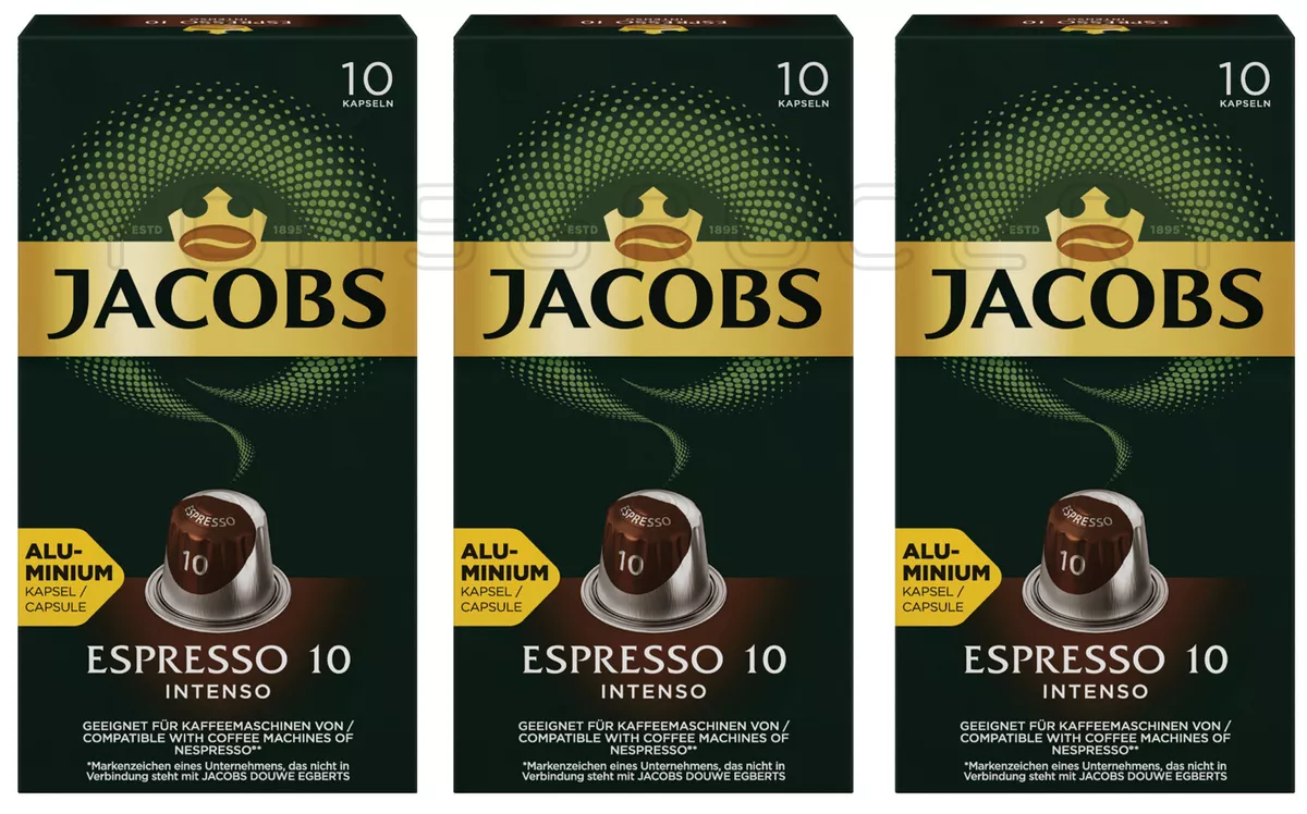 3 JACOBS ESPRESSO INTENSO Nespresso Original Coffee Capsules Pods