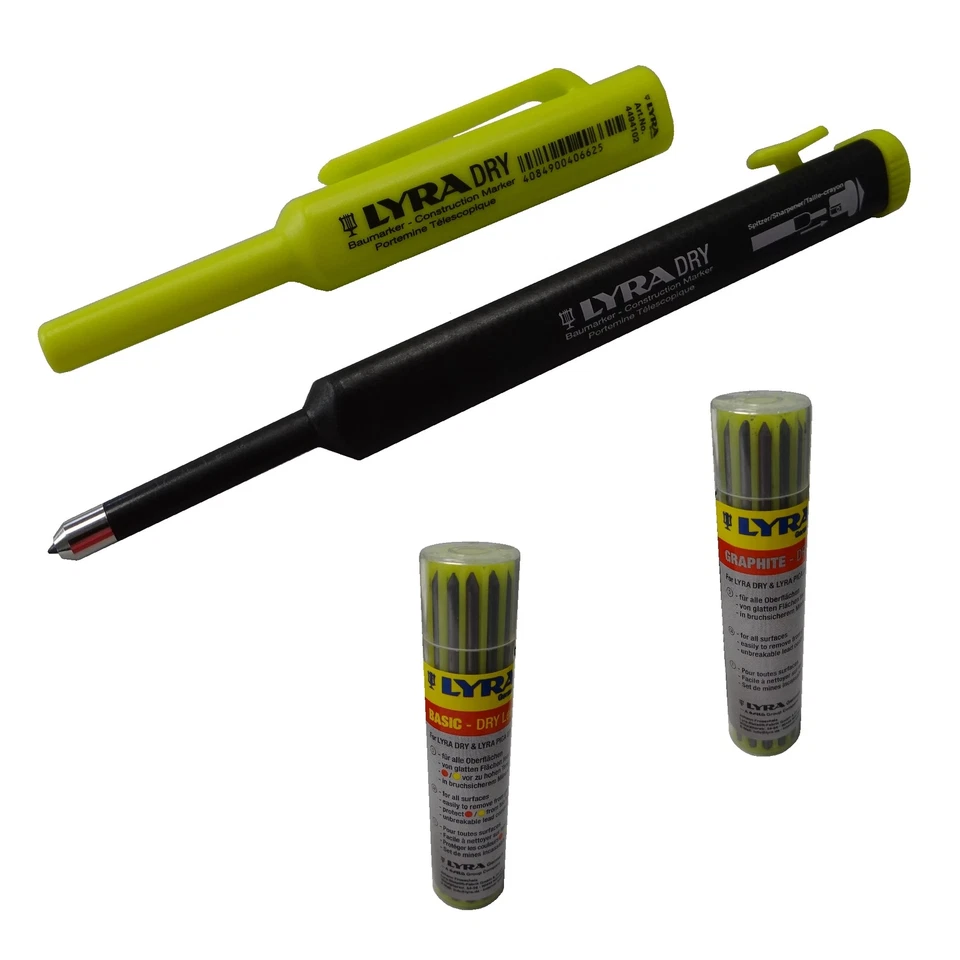 LYRA DRY Tiefloch Baumarker Tieflochmarker Bleistift Minenset Graphite Basic