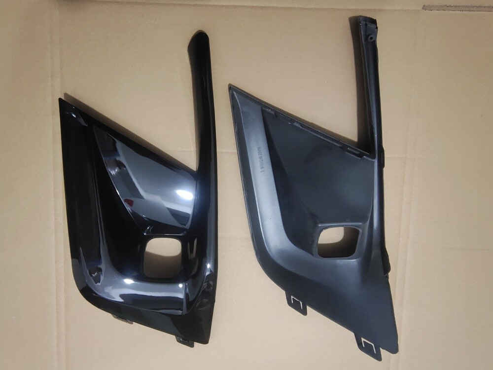 Front Bumper Fog Light Cover Gloss Black Trim For Civic 11th 2022-2024