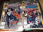 The Amazing Spider-Man #330 #331 Marvel 1990 Punisher Newsstand Comic Book VF-NM