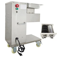 4mm Full Stainless Steel Blade Meat Cutting Machine Slicer 500kg/h, 110V, 750W