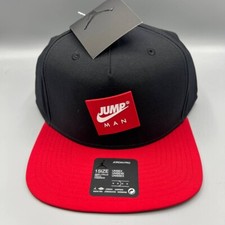 Image of Air Jordan Pro Hat Men Black Red Jumpman Snap Back Cap New