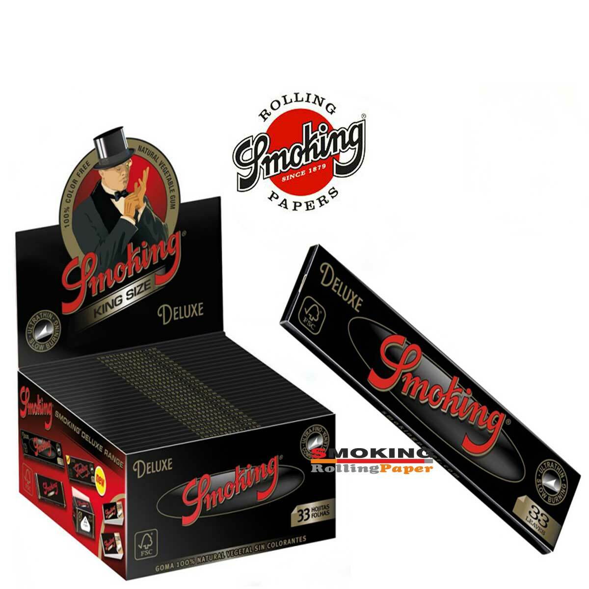 Smoking Blu Lunghe Blue King Size Slim Rolling Papers
