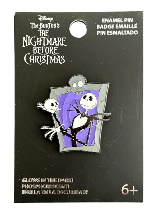 Loungefly Nightmare Before Christmas Jack Frame Glow-in-the-Dark Enamel Pin