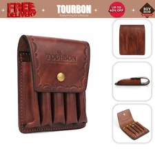 Tourbon Leather Rifle Bullets Holder Ammo Carrier Pouch Belt Wallet Game Hunting