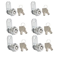 6 Tubular Cam Lock 5/8" Camper Drawer Toolbox Cabinet Key Removable Keyed Alike