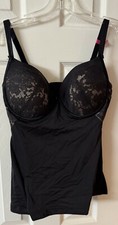       Maidenform Black Form Fitting Lingerie Mini Slip 36D      