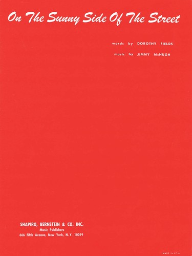 On The Sunny Side Of The Street Song For Piano Sheet Music Guitar Chords Lyrics Ebay