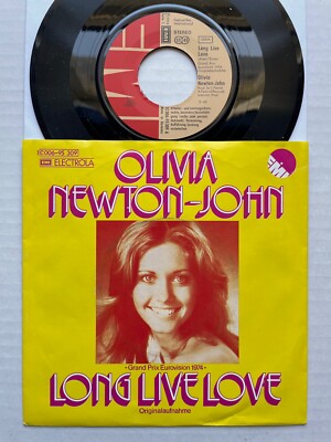 OLIVIA NEWTON-JOHN Long Live Love / Angel Eyes 1974 EMI GERMANY 7