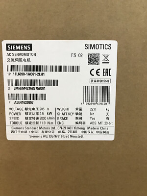 1FL6 090-1AC61-2LH1 NEW SIEMENS SIMOTICS Operating Voltage 1FL6090-1AC61-2LH1