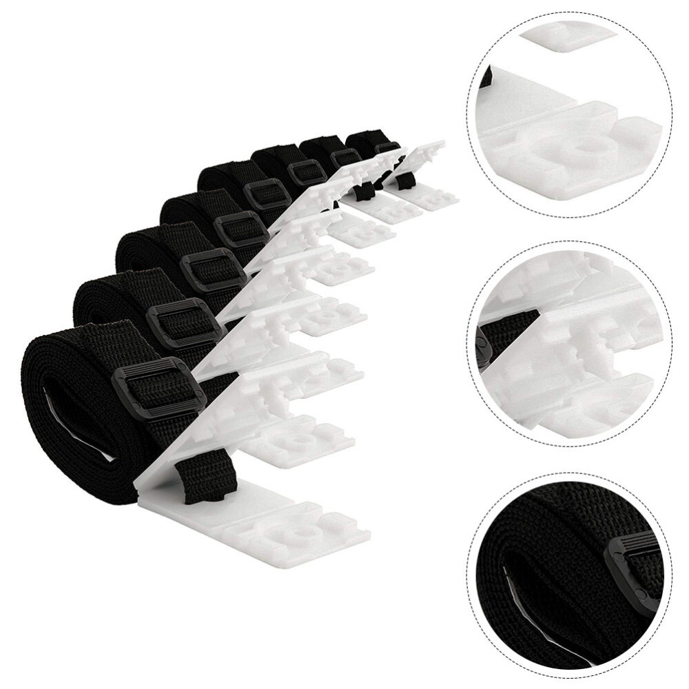Kit de accesorios de cubierta solar placas de cable para correas de carrete pestañas de manta de piscina