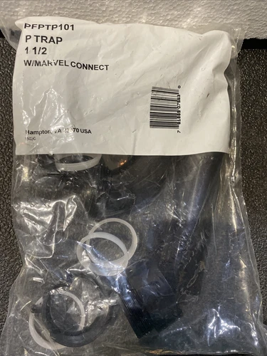 ProFlo P-Trap SlipJoint Plastic Black 1-1/4" X 1-1/2" PFPTP101  W/marvel connect - Picture 1 of 2