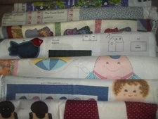 DOLLS RAGGEDY clothes pillow PANEL Cotton QUILT Fabric U-PICK read for INFO
