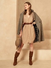 NWT Banana Republic Essential Shift Dress, Baja Sand SIZE L       #787224 X0705H