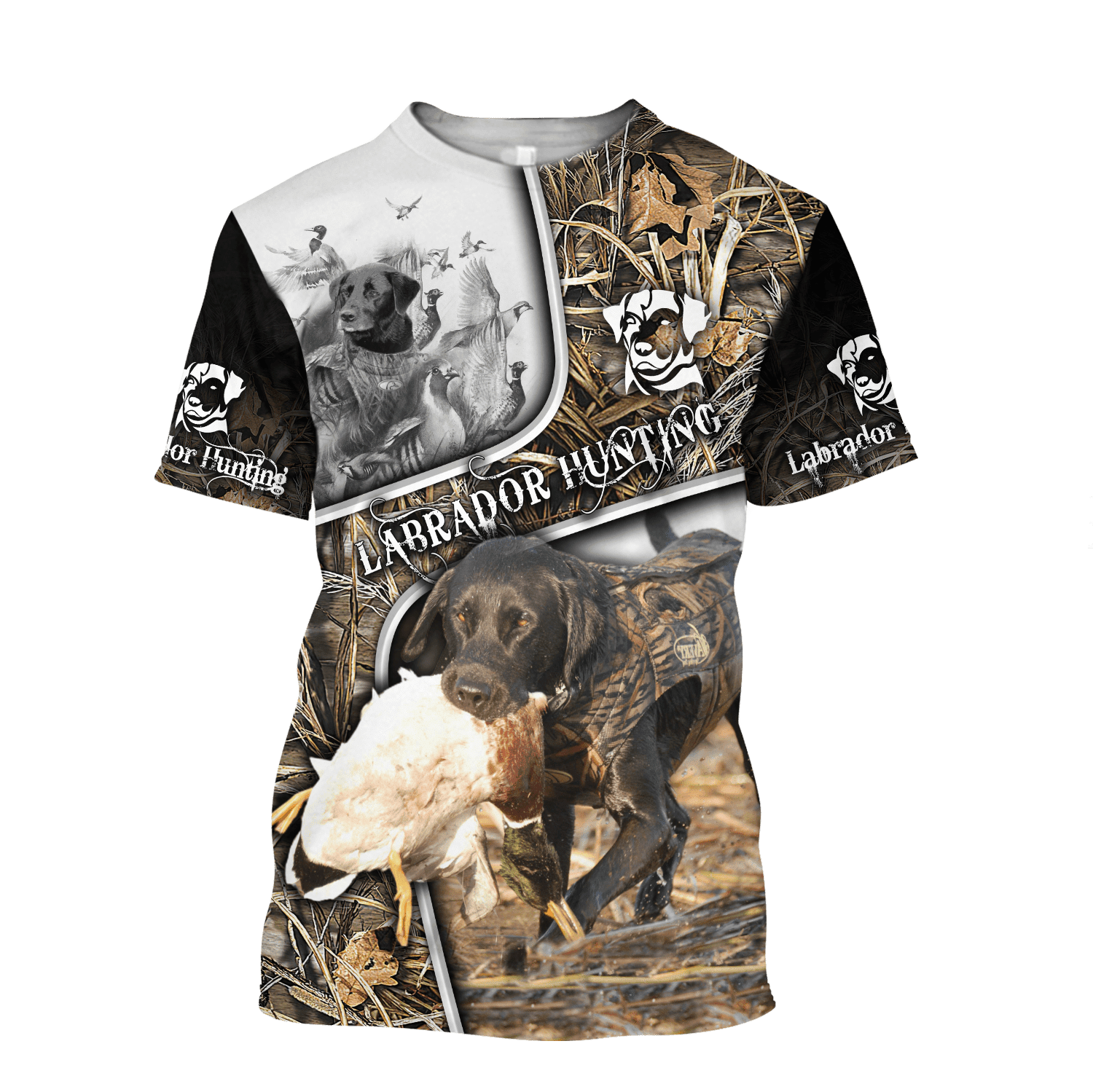 Labrador Hunting 3D Over Printed Unisex Deluxe T-shirt , Fashionable 3D T-shirt