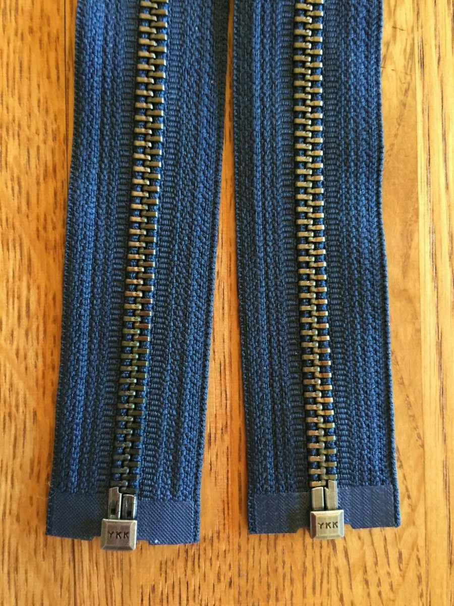YKK #5 5mm Navy Blue (560), Antique Nickel Teeth 15