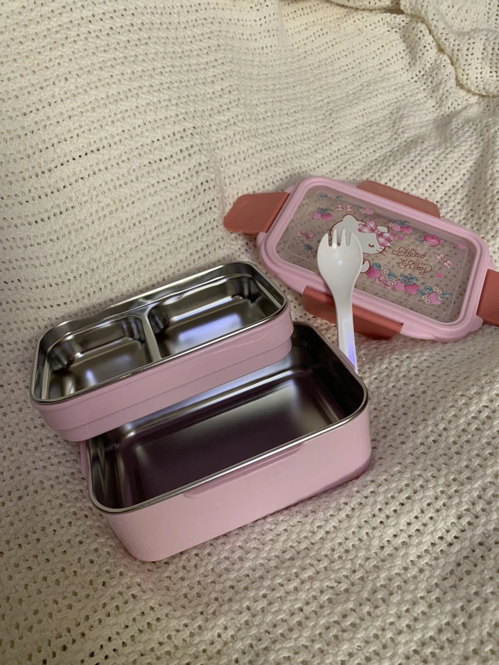 NEW 🌺 Hello Kitty Flower Box Bento Lunch Double Layer Container - Image 4 of 4