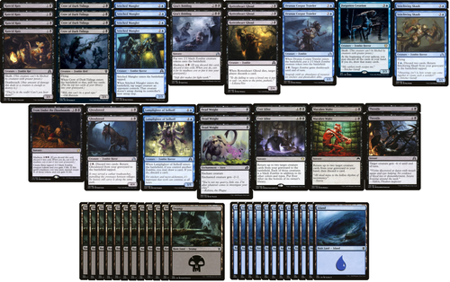 Blue Black Zombie Deck - 60 Cards - MTG Magic The Gathering - Ready to