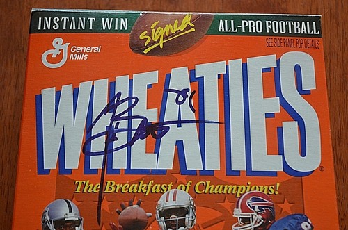 Jerry Rice and Tim Brown Signed Wheaties Box COA Autographed NFL Empty box - Picture 3 of 8