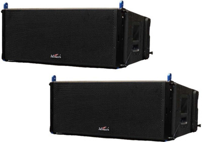 2x Admark A-12A Double Waterproof Powered Line Array Speaker W/built-in DSP 4Ohm