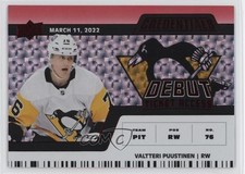 2022 Credentials Debut Ticket Access Horizontal Red /299 Valtteri Puustinen n1u