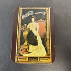 Vintage Coca-Cola Rectangular Brown Metal Tin With Hinged Lid