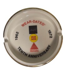 vintage small collectible ceramic Monsanto promotional corporate ashtray