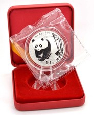 10 Yuan Argento CINA PANDA 2002 in pellicola e scatola
