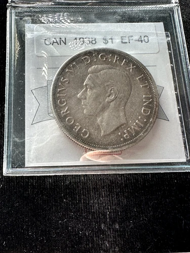 1938   Coin Mart Graded Canadian Silver Dollar **EF-40**