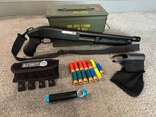 APS CAM870 Shell Ejecting Tactical Pump Action CO2 Gas Airsoft MKII Shotgun