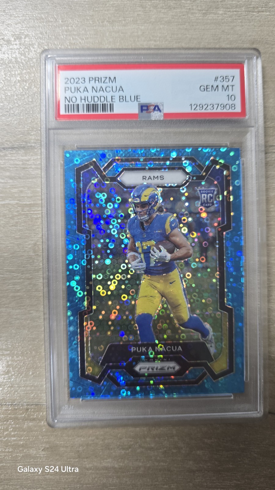 2023 Panini Prizm - Rookies Puka Nacua #357 No Huddle Blue Prizm /95 (RC)