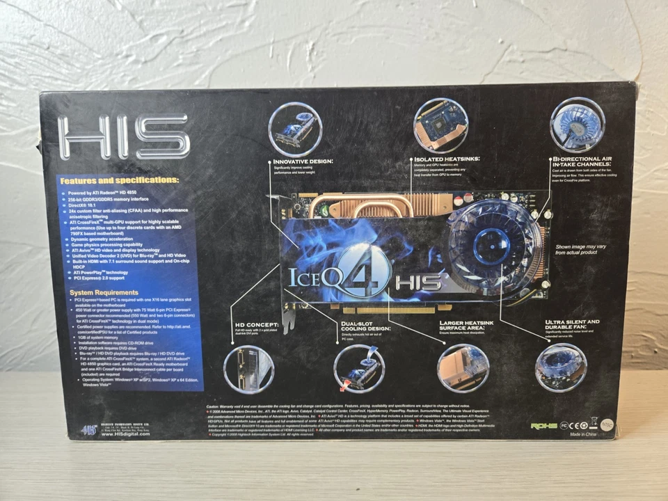 NEW HIS IceQ ATI Radeon HD 4850, 512mb 256BIT GDDR3, PCI EXPRESS (H485qt512) - Image 3 of 4