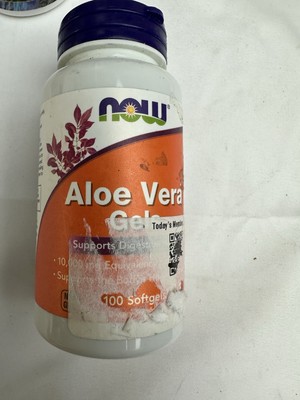 Now Foods Aloe Vera Gels 100 Softgels GMP Quality Assured, Kosher Exp 5/27