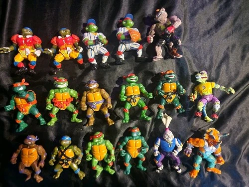 Vintage TMNT 80s-90s Action Figures Lot 17 Teenage Mutant Ninja Turtles