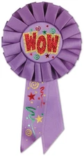 Wow Rosette of Size 3¼" x 6½" for Christmas - Beistle