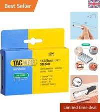 Type 140/6mm Heavy Duty Galvanised Staples - Pack of 2000 for Crafts & Repairs 0.0045 per staple