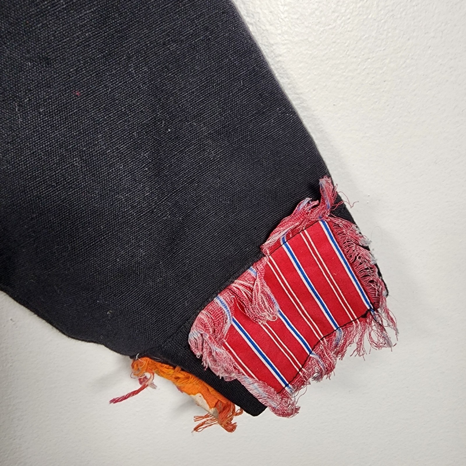 Vtg New Direction Patchwork Jacket Black Cotton B… - image 9