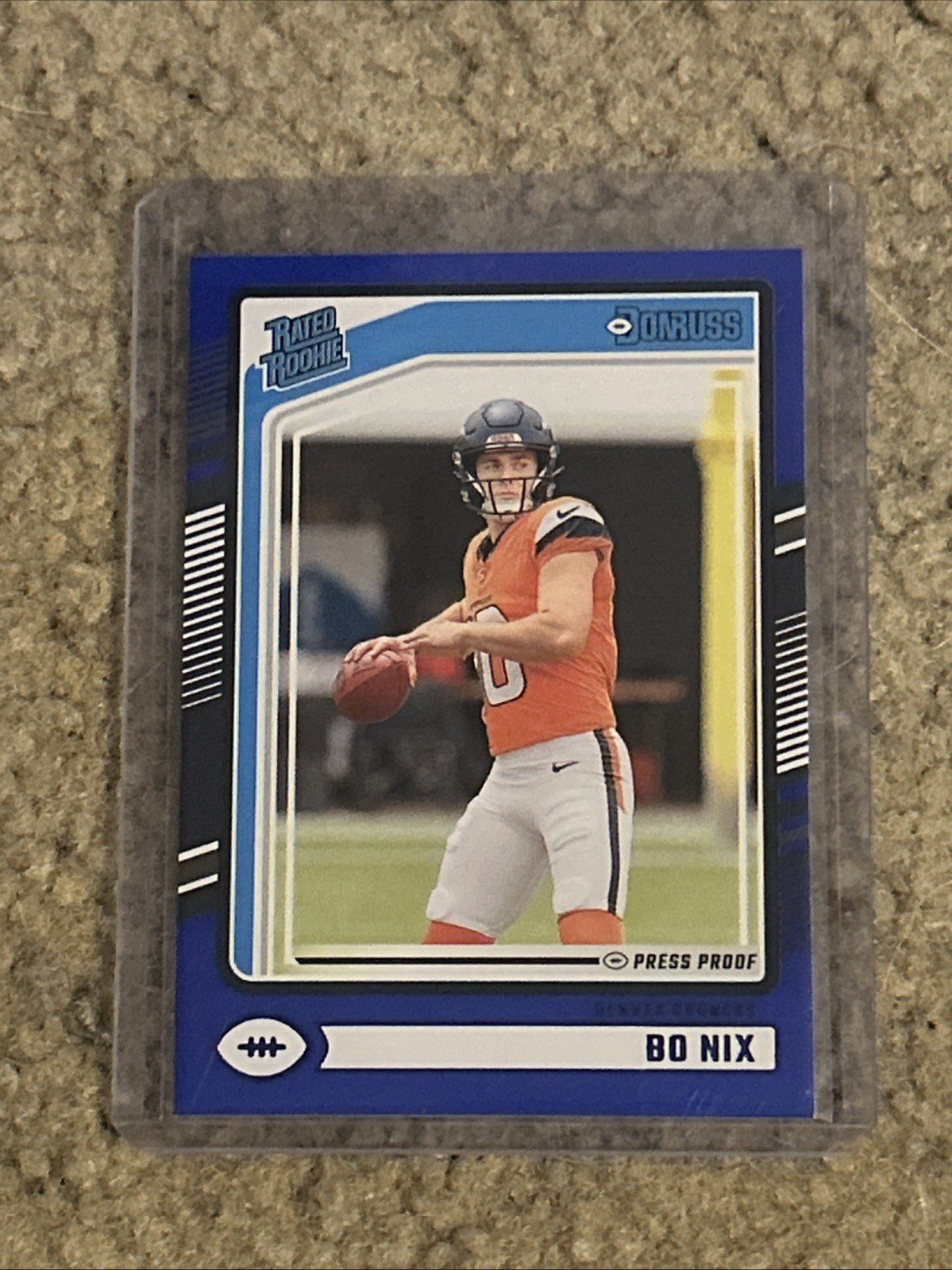2024 Panini Donruss - Rated Rookie Bo Nix #369 Blue Press Proof (RC)
