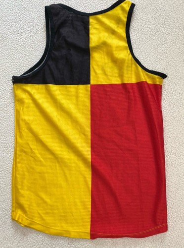 Brooks Hanson Singlet Running Top Mens Small Red Yellow Black Vintage RARE - Picture 3 of 8