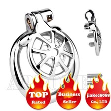 Stainless Steel Male Chastity Device Spike Cage Men Metal Locking Belt Tube C654
