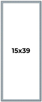 15x39 Frame Blue Scuffed Farm Board Solid Wood Picture Frame Width 0.75 Inches |