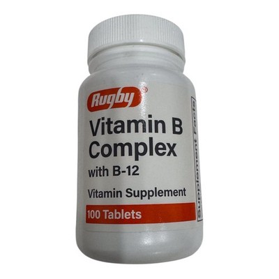 Rugby Vitamin B Complex with B-12 vitamin supplement 